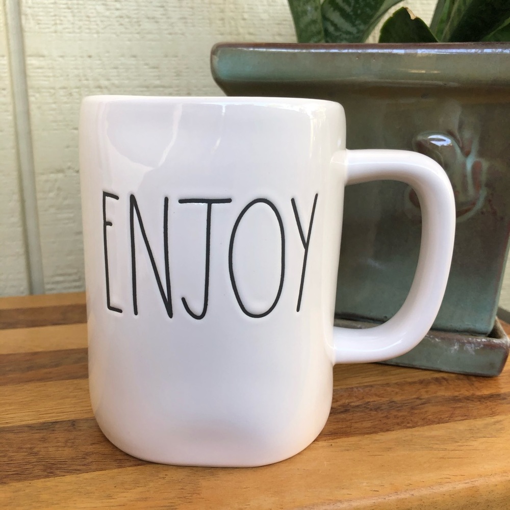 Rae Dunn “ENJOY” mug